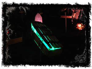 The Coffin in the Haunt at Night